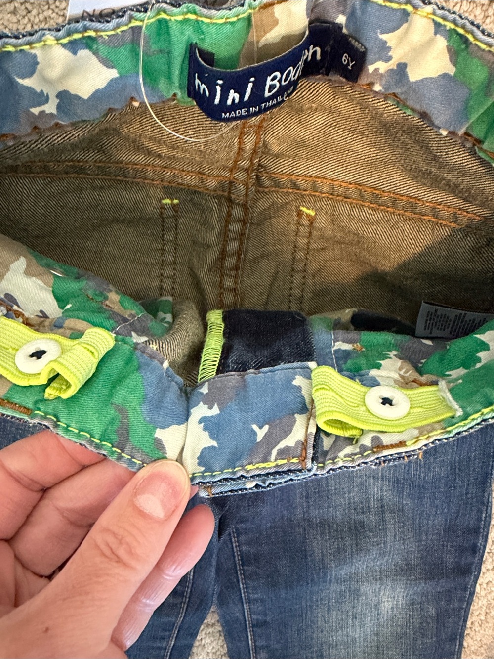 Mini Boden Blue Straight-Leg Jeans - Picture 3 of 4